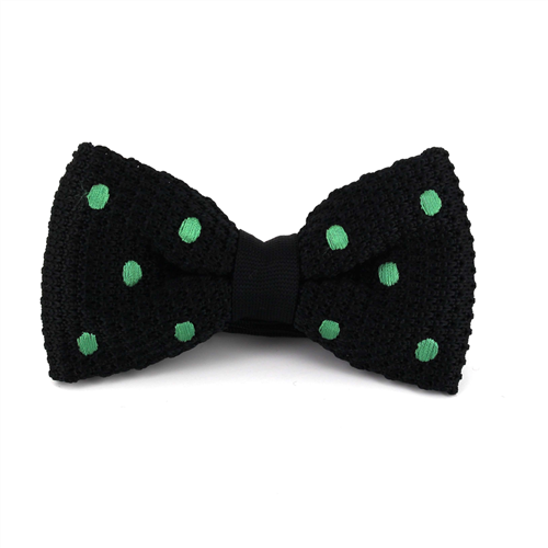 Papillon a pois nero con pois verdi