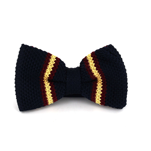 Papillon a righe a pois blu scuro
