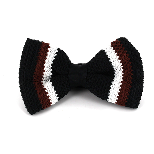 Papillon a righe a pois blu scuro