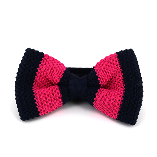 Papillon a righe azzurre e rosa