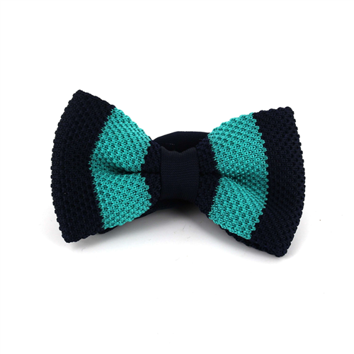 Papillon a righe a pois blu e turchese