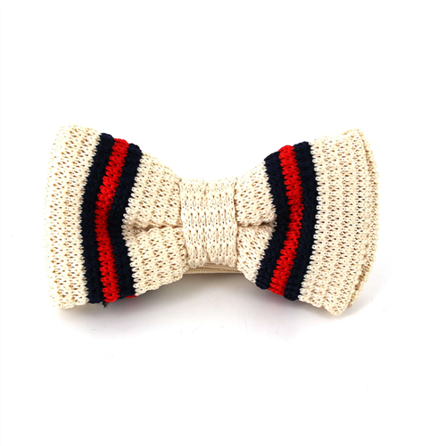 Papillon a righe beige