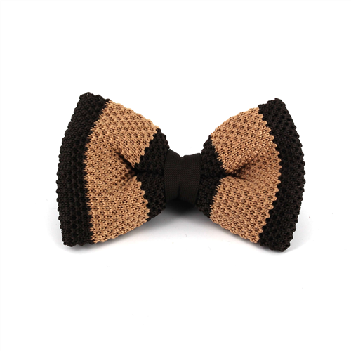 Papillon a righe a pois marrone scuro e chiaro
