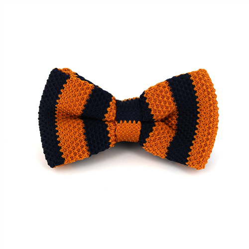 Papillon a righe a pois arancione e blu
