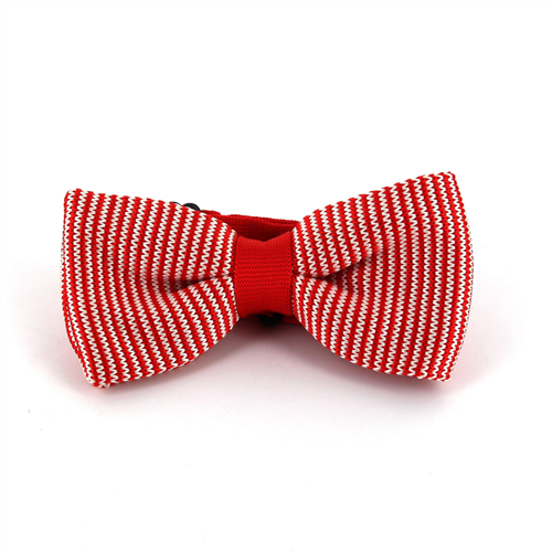Papillon a pois righe rosso e bianco