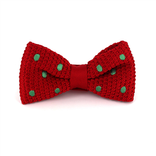 Papillon a pois rossi con pois verdi