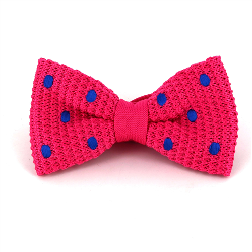 Papillon a pois rosa con pois blu