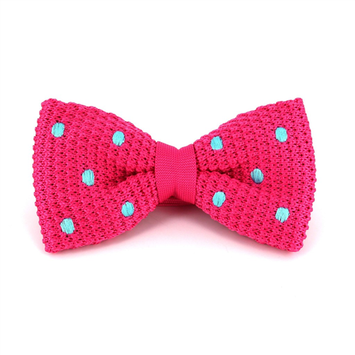 Papillon a pois rosa e turchese