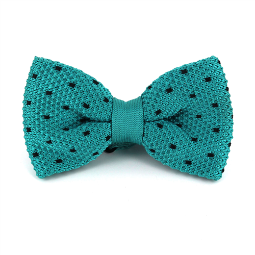 Papillon a pois turchese con punti neri