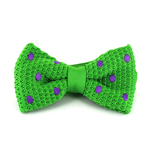 Papillon a pois verdi con pois viola
