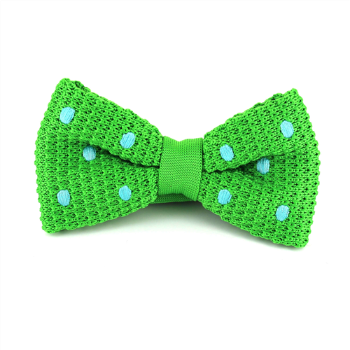 Papillon a pois verde con pois turchese