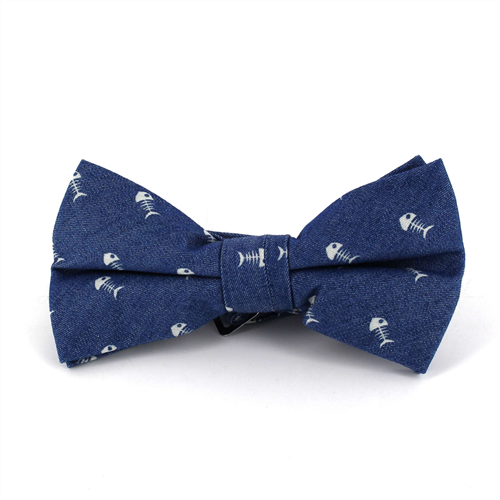 Papillon a Righe Pesce Denim Scuro
