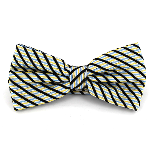 Papillon a Righe Luminose Celeste e Giallo