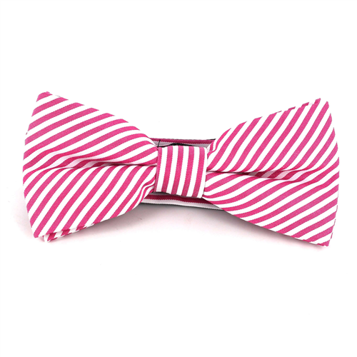Papillon a Righe Sottili Magenta e Bianco