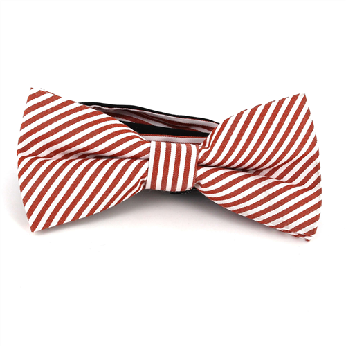 Papillon a Righe Sottili Arancione e Bianco