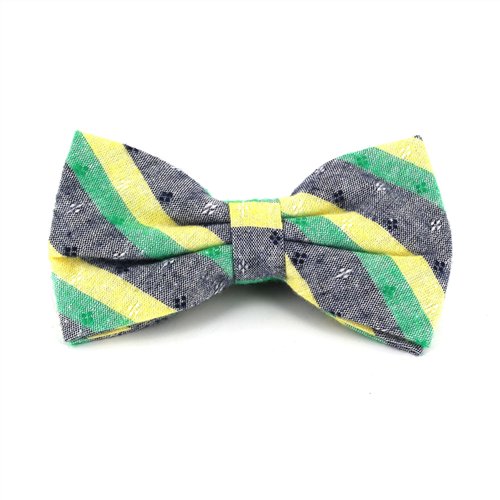 Papillon a Righe Grigio, Verde e Giallo