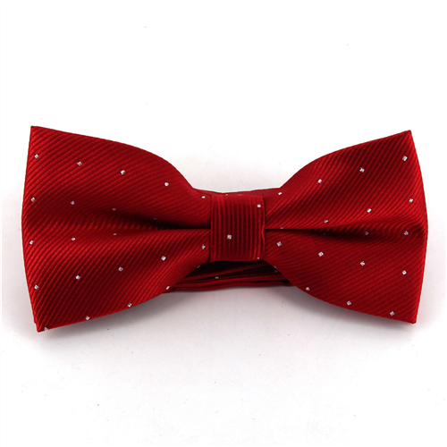 Papillon Rosso Scuro a Pois Brillanti