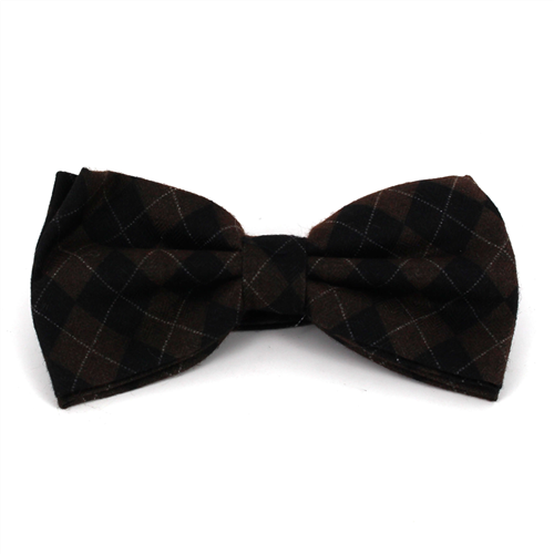 Papillon a rombi marrone e nero