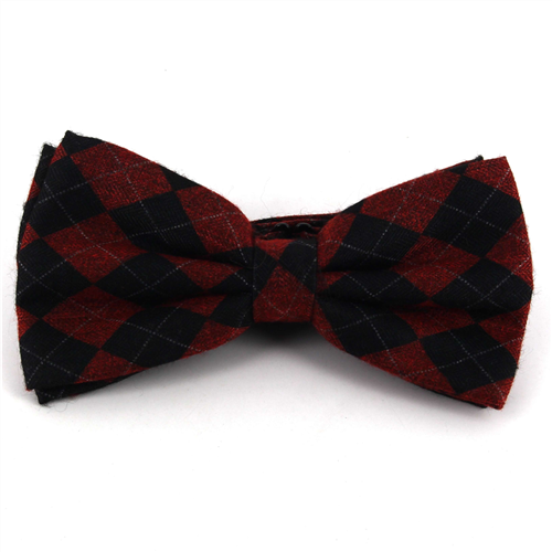 Papillon a Quadri Rosso e Nero