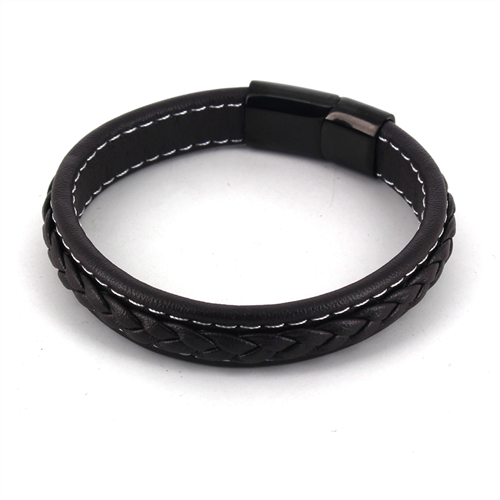Bracciale in Corda di Cuoio Marrone Scuro