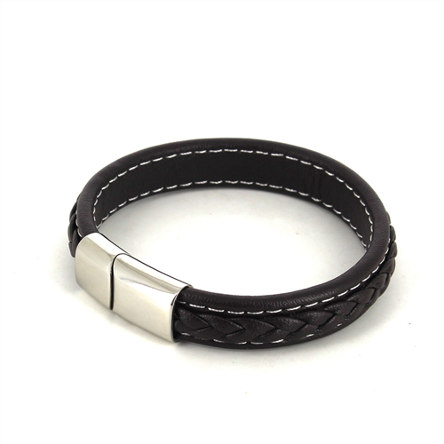 Bracciale in Corda di Cuoio Marrone Scuro I