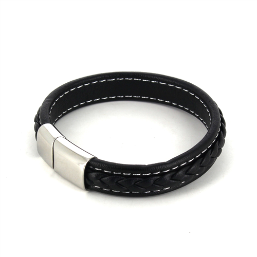 Bracciale Corda Pelle Nero III