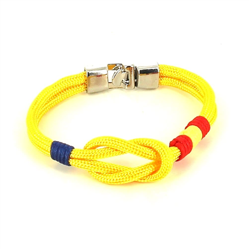 Bracciale Nodo Giallo con Bandiera Spagna
