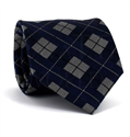 Cravatta a Quadri Blu Navy