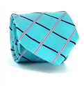 Cravatta a Quadri Blu Turchese