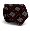 Cravatta a quadri bordeaux