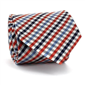 Cravatta a quadri Vichy arancione
