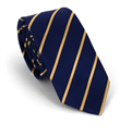 Cravatta a Righe Blu Navy e Oro
