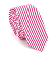 Cravatta a righe bianche e fucsia