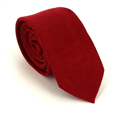 Cravatta Sottile in Velluto Rosso