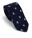 Cravatta Slim Teschi Blu Scuro