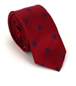 Cravatta Slim Teschi Rossa