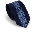 Cravatta Slim a Righe Verticali Blu