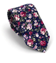 Cravatta Slim Fiori Blu