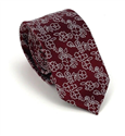 Cravatta Slim Fiori Bordeaux