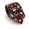 Cravatta Slim Fiori Nera
