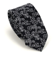 Cravatta Slim Fiori Nera