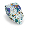 Cravatta Stretta Paisley Celeste e Verde
