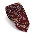 Cravatta Stretta Paisley Borgogna