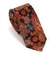 Cravatta Stretta Paisley Arancione
