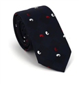 Cravatta Stretta Paisley Nera