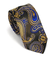 Cravatta Stretta Paisley Verde Oliva