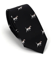 Cravatta Slim Cani Nera