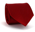 Cravatta liscia rossa in twill orizzontale