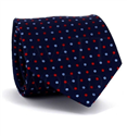 Cravatta a pois blu scuro I