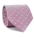 Cravatta a pois magenta